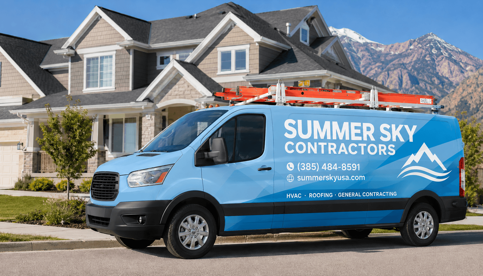 Summer Sky Contractors service van in Utah